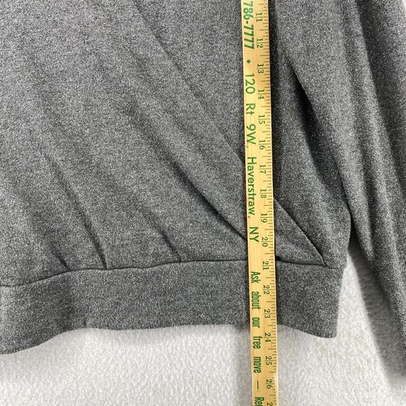 MICHAEL STARS Top L Knit Claudine Convertible Surplice Sparkle Madison Gray USA - Picture 9 of 10